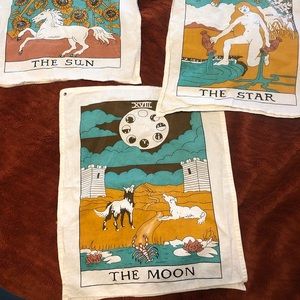 Set of 3 Tarot Card wall tapestries